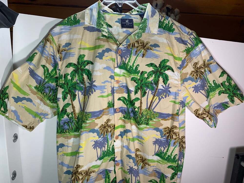Caribbean Joe XXL Tropical Palm Tree Men’s Shirt